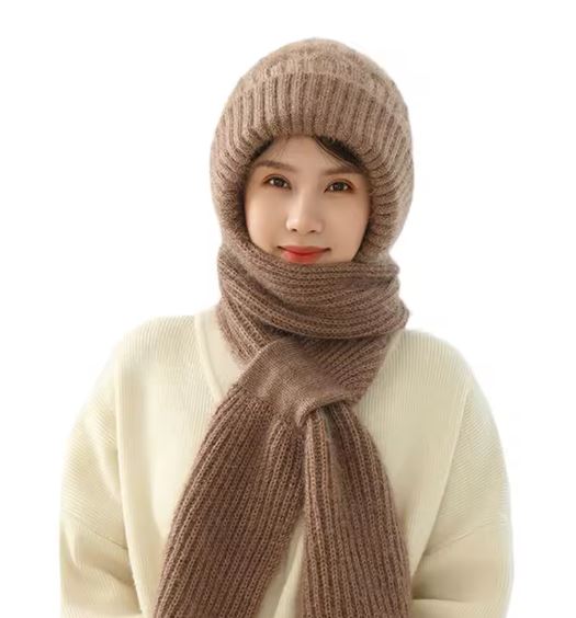 Bonnet Écharpe Hiver 2-en-1